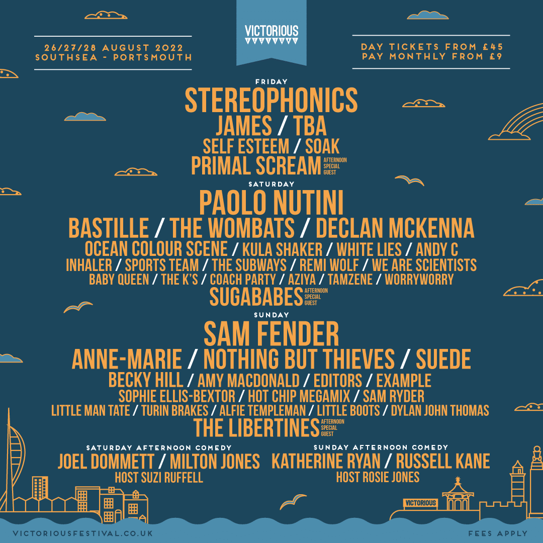 Festival Schedule 2022 Line Up 2022 - Poster - Victorious Festival